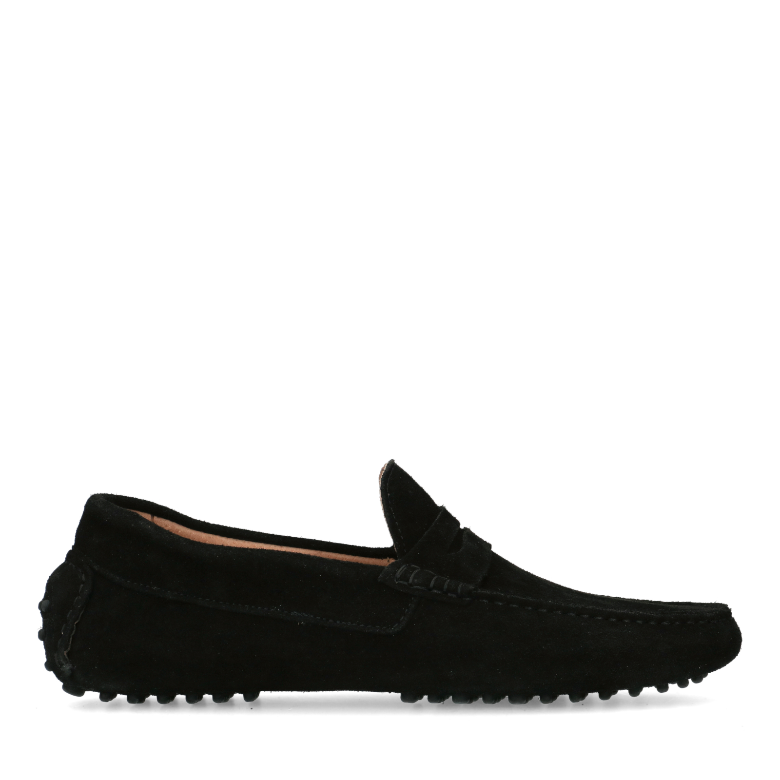 Zwarte suède loafers