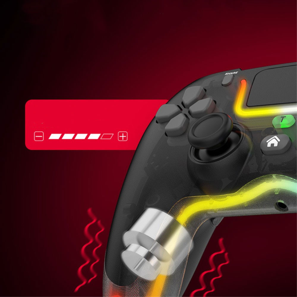 Wireless Bluetooth Game Controller mit Back Paddles   RGB Beleuchtung für PS4 / Nintendo Switch / PC / iOS / Android - Schwarz