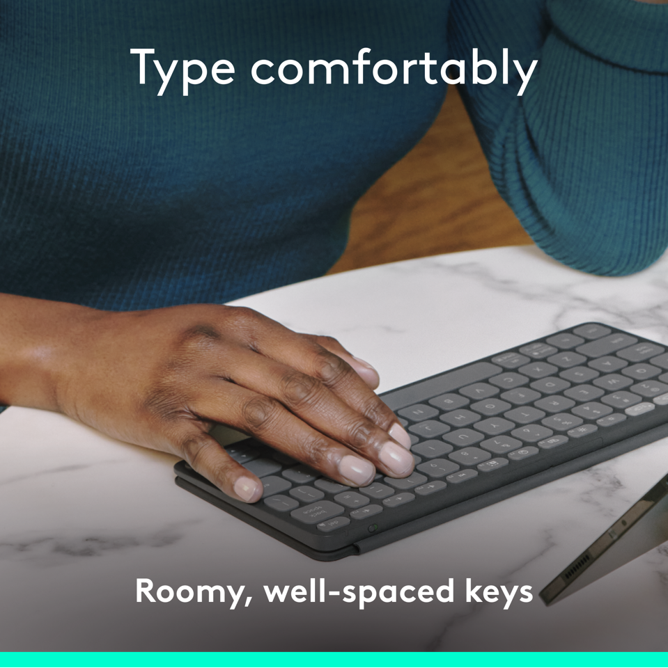 Logitech - Keys-To-Go 2 bærbart trådløst tastatur til tablets - nordisk