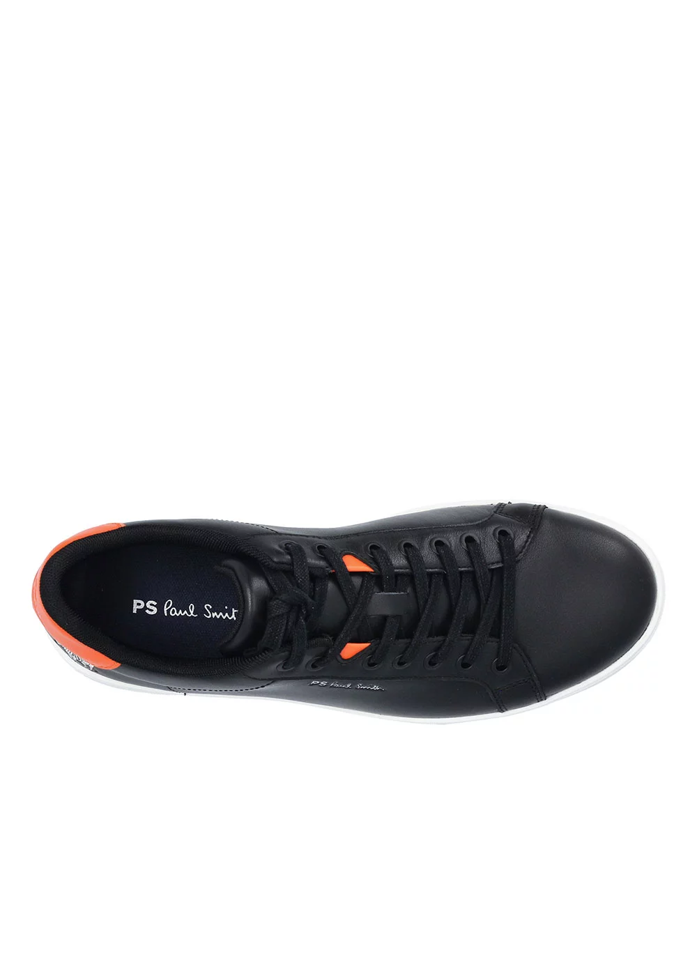 SNEAKERS ALBANY CUIR NOIR SPOILER ORANGE