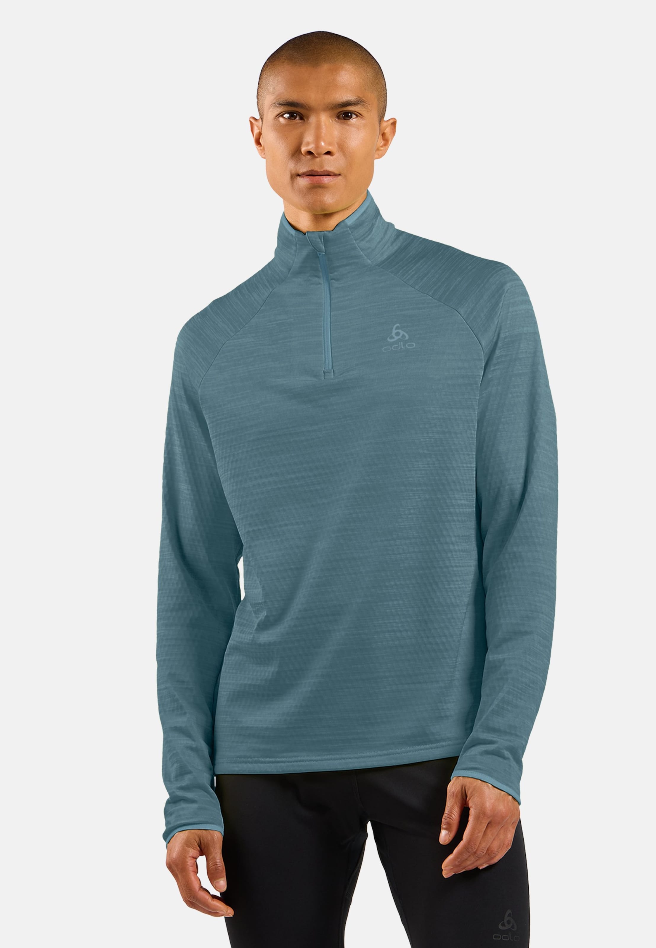 Herren Run Easy Mid Layer Oberteil in provincial blue melange