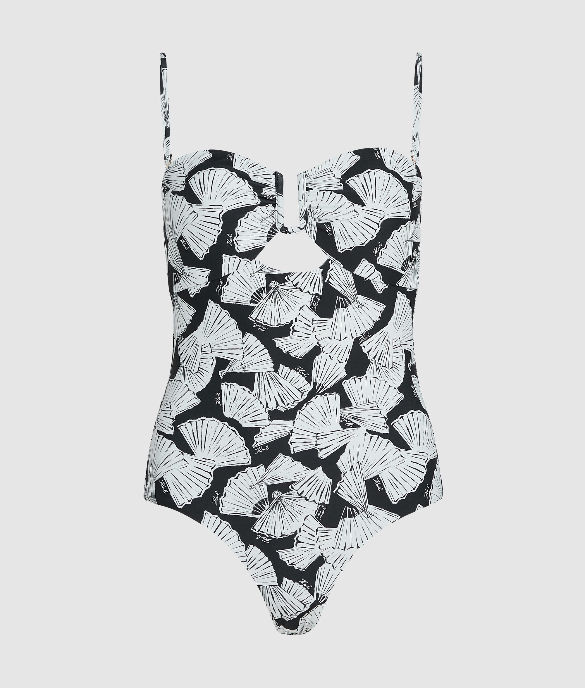Badpak met waaierprint