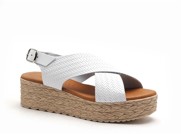 Eva frutos nu pieds talons femme 714 blanc