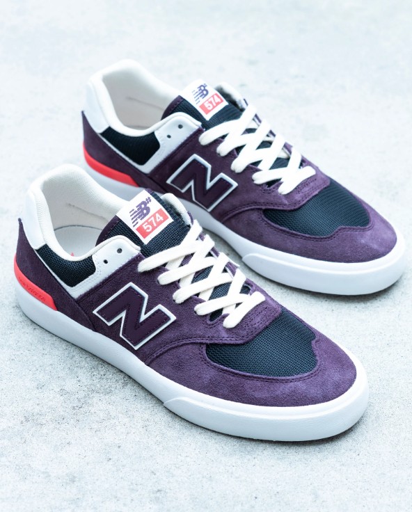 New Balance Numeric NM574 Plum Brown White 7 US / 40 EU