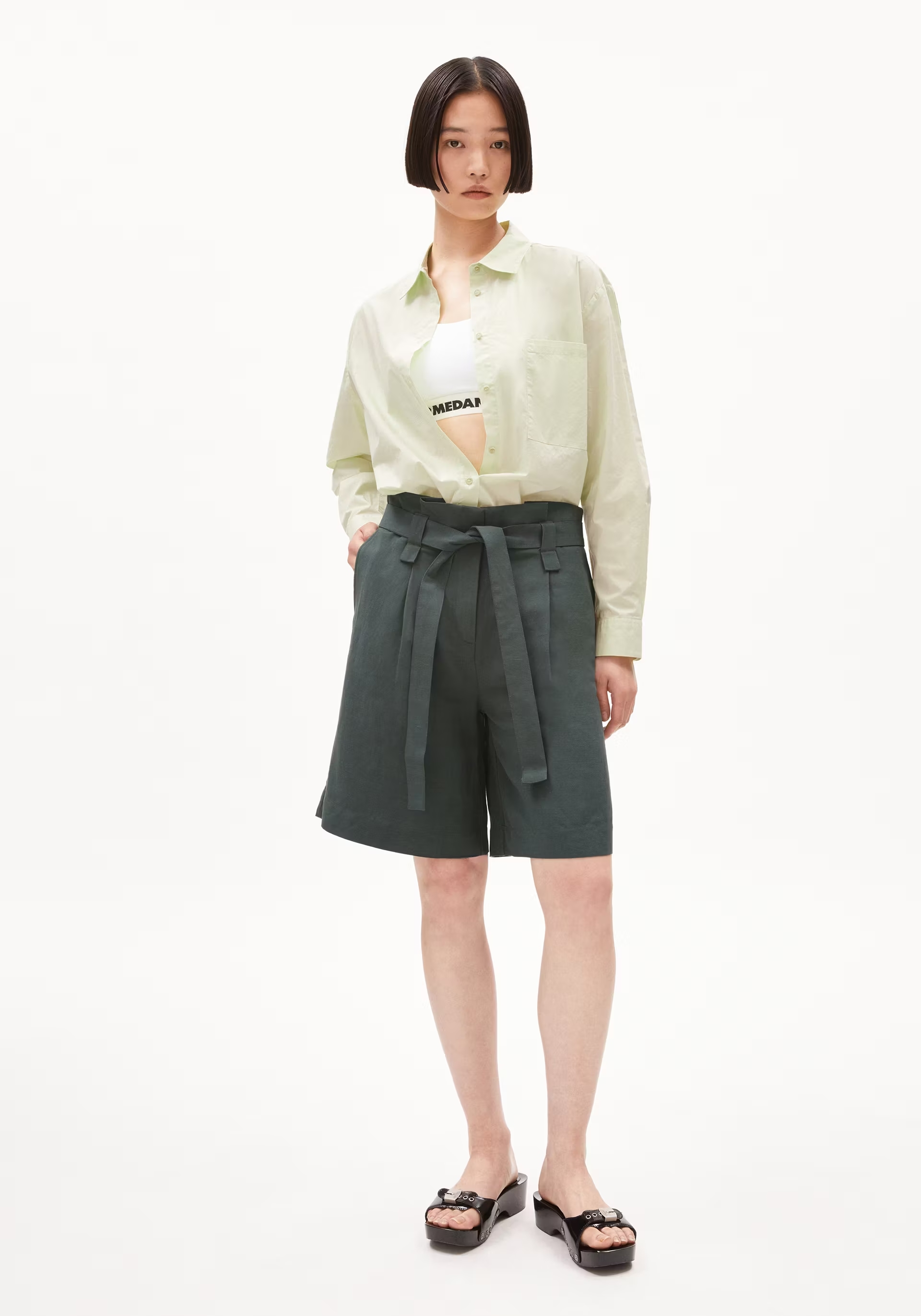 Armedangels Shorts Mirenaa Lino Space Steel