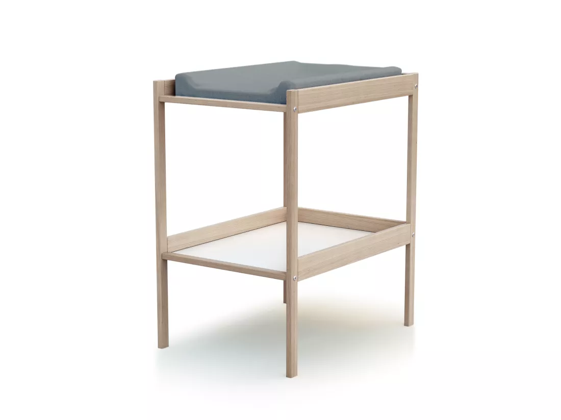 Table à langer 1 étagère en bois Hêtre Brut