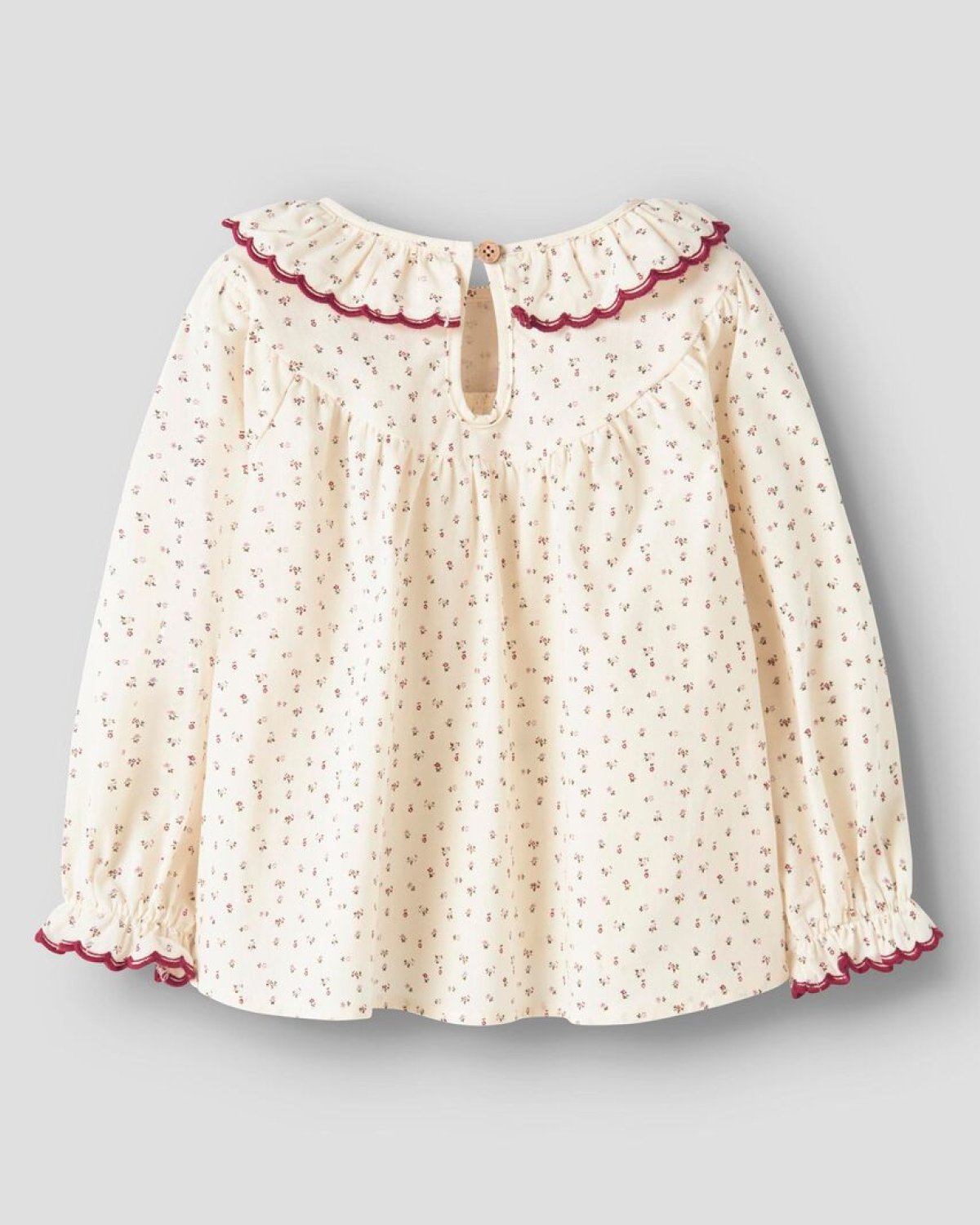 Bluse m/ Volangerkrage Barn – 100% Øko Bomull | RASIA LS LOOSE SHIRT LIL