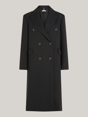 Trench coat de corte reto e abotoamento duplo