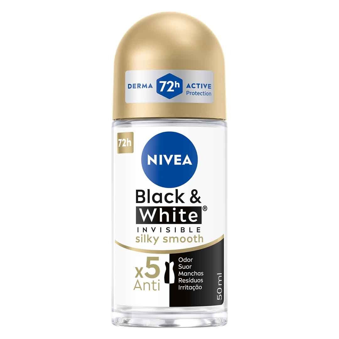 NIVEA  Roll-on Invisible for Black & White Silky Smooth - 50ml