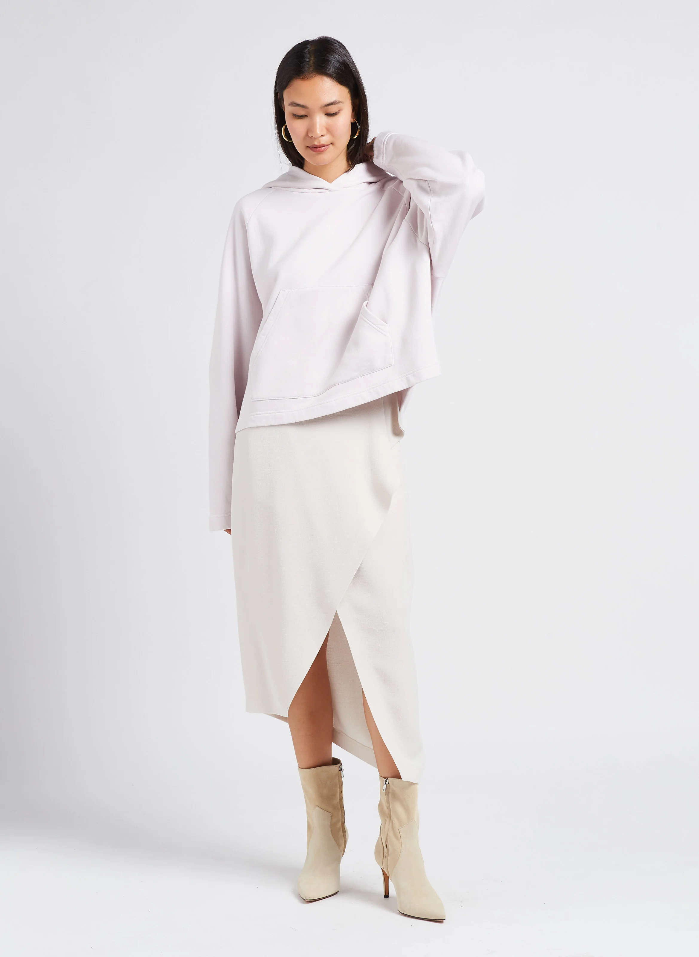 JELENA - Jupe longue asymétrique| Beige