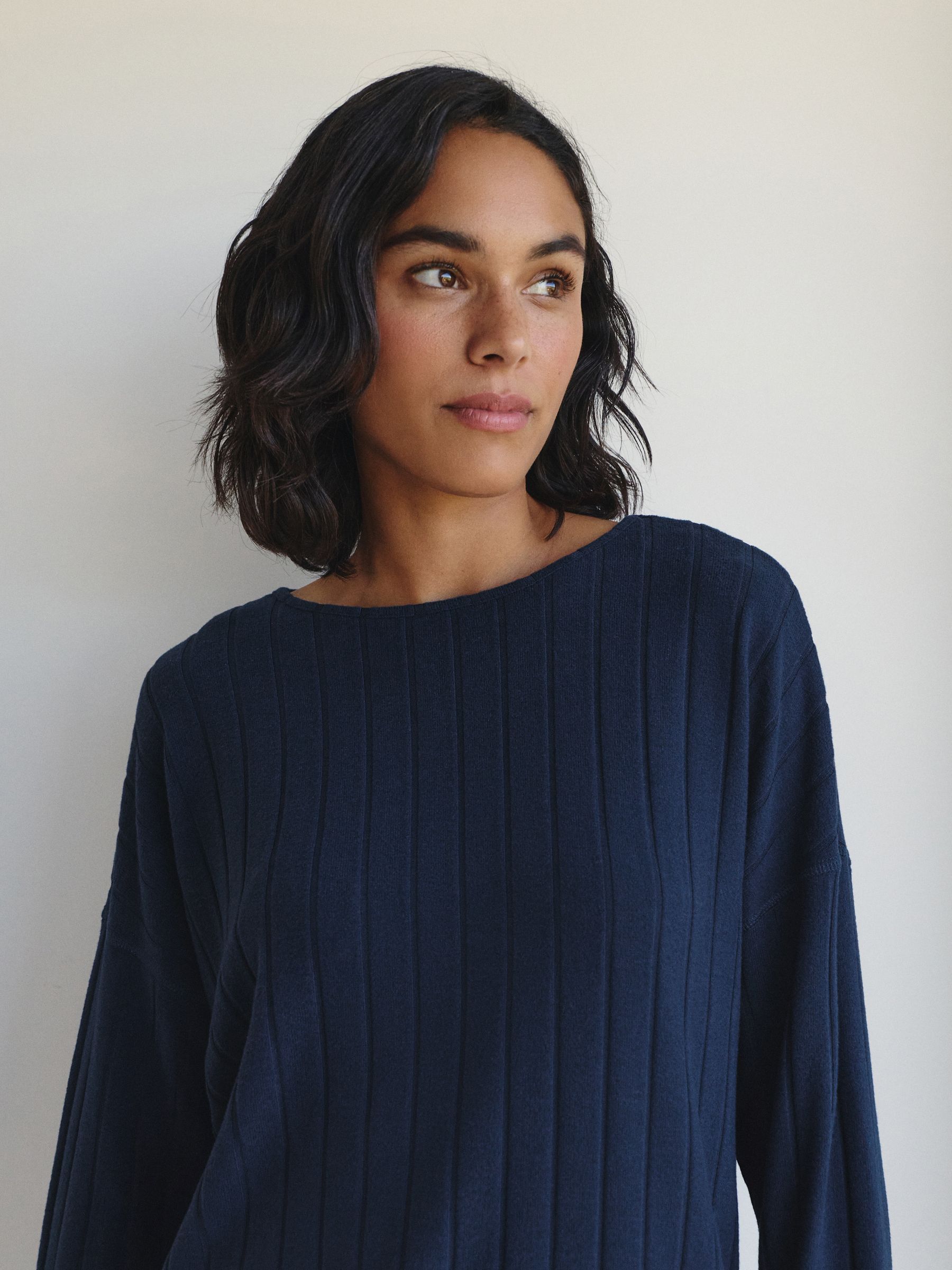 Marineblauw - Behaaglijke pyjama met lange mouwen