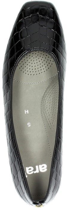 Ara Graz Cocco-Lack zwart croco lak
