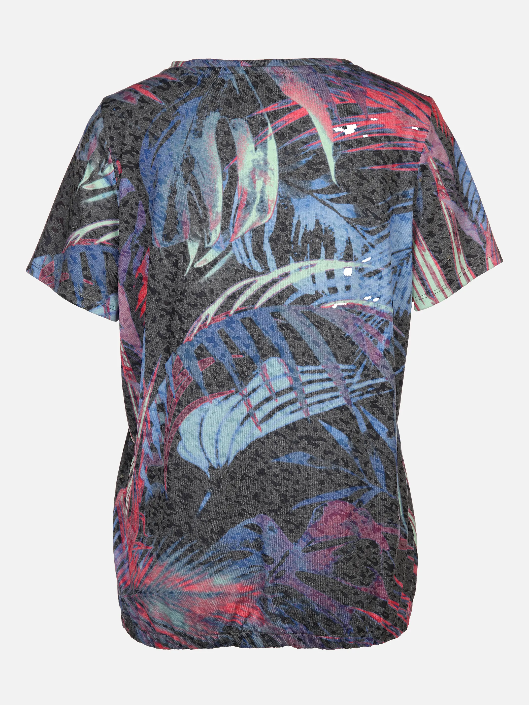 Damen Ausbrenner Shirt mit Palmenprint