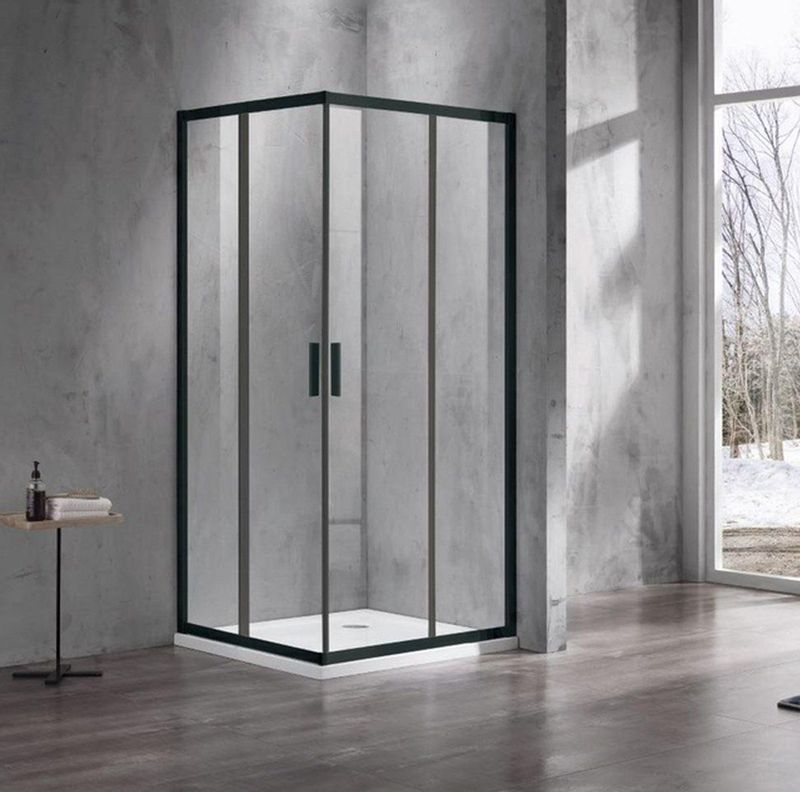 Saniclass - Casus - Douchecabine - Mat Zwart - Helder Glas