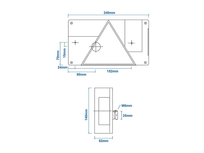 Aspöck Multipoint I links achterlicht - 6 functies