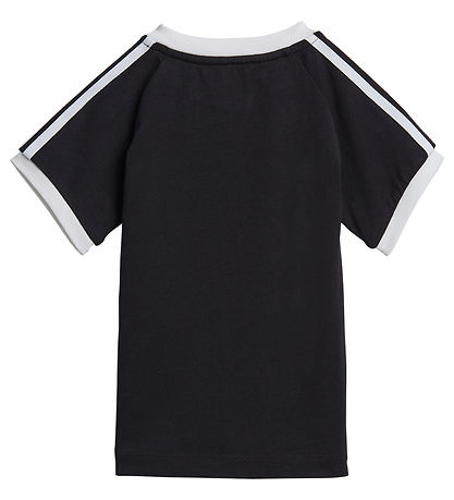 adidas Originals T-Shirt - 3 Streifen - Schwarz/Weiß