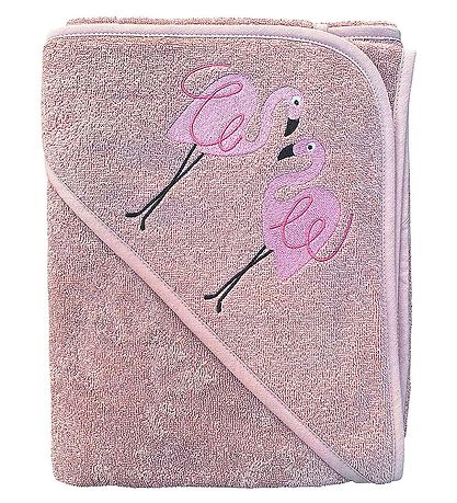 Nørgaard Madsens Babyhandtuch - 75x75 cm - Rosa m. Flamingo