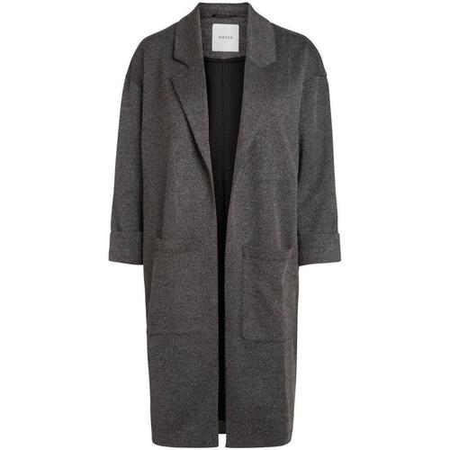 Pieces - Abrigo largo gris fino Gris