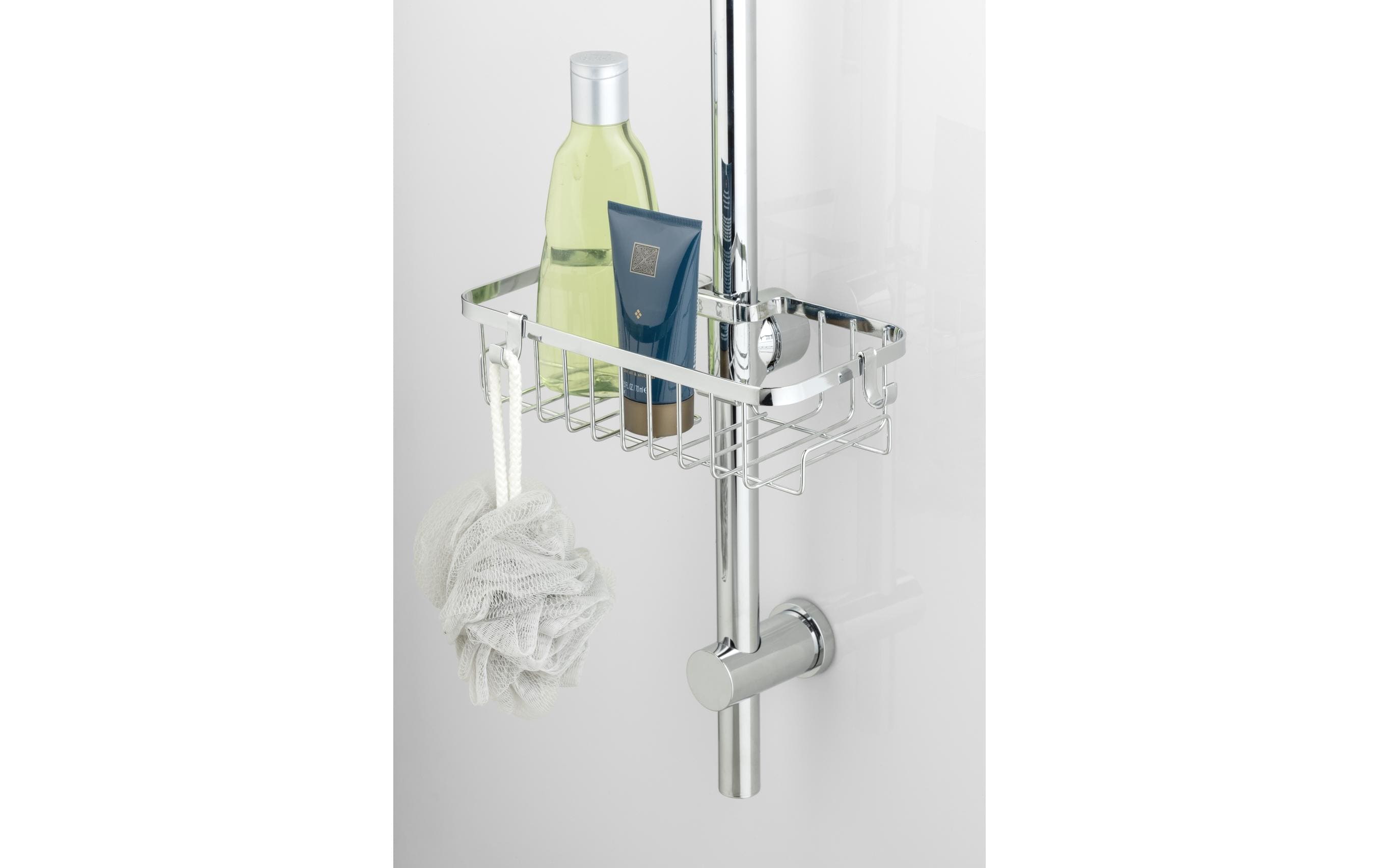Duschmittelhalter Floresta Eckig, SilberDuschstangencaddy
