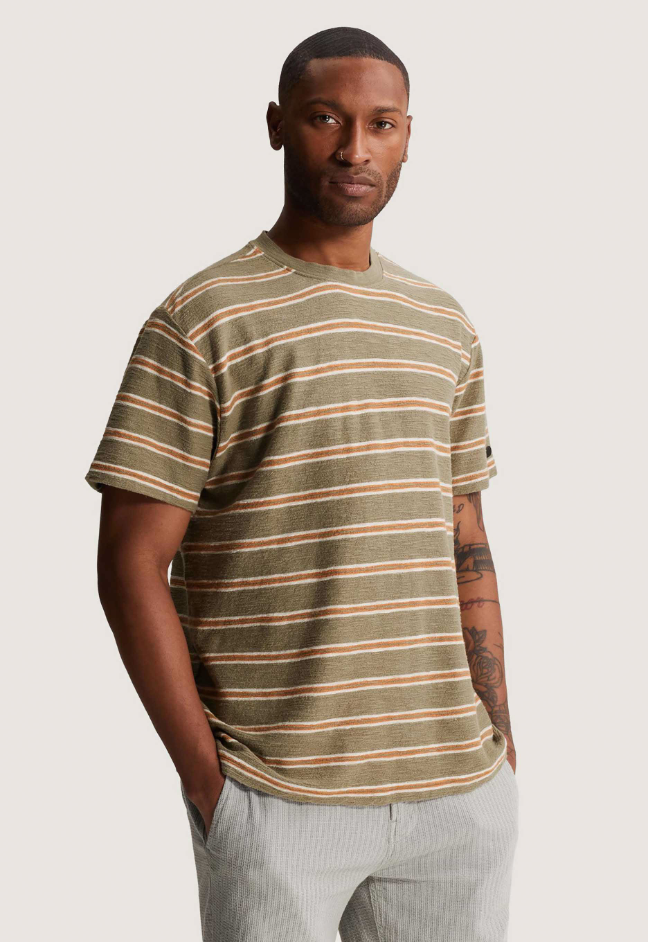 Cast Iron Relaxed Fit Stripe T-shirt