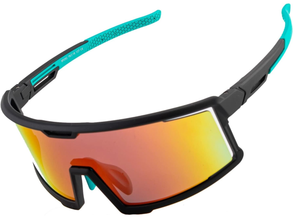 RockBros Polarized Cykelbriller, Black/Turquoise