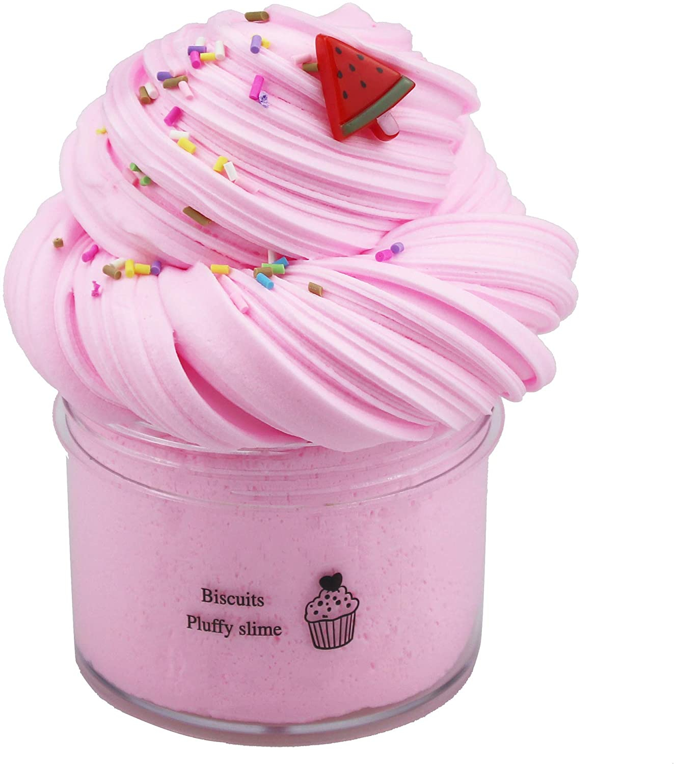 (11-tlg. Set) 100ml Anti Stress Fluffy Schleim Cupcake Fidget Squeeze Spielzeug   Streu Deko