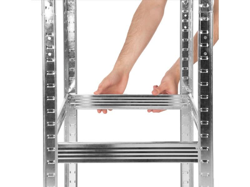 EASYmaxx Schwerlastregal 180 x 40 x 40 cm Regal mit 5 belastbaren Holzböden