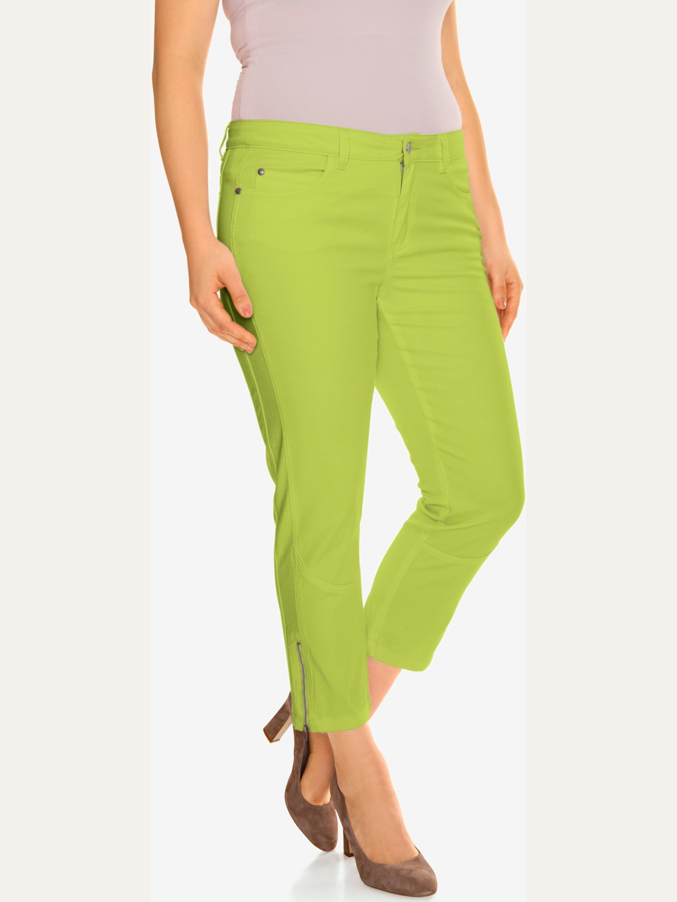 Pantalon effet ventre plat coupe skinny