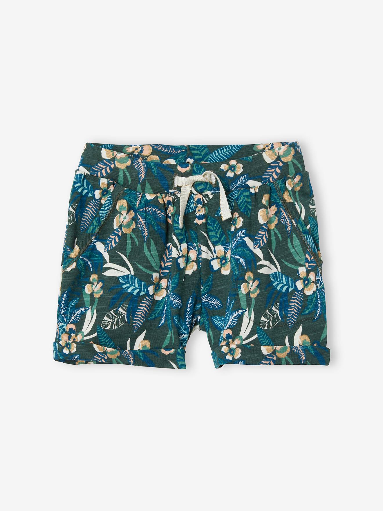 Conjunto de 2 shorts de tricô verde-água para meninas