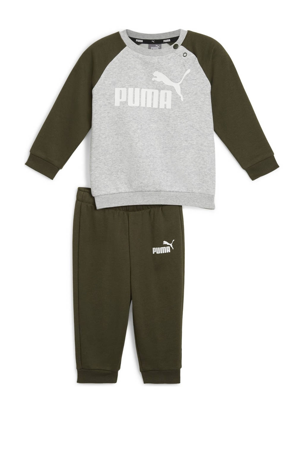 Puma joggingpak olijfgroen/grijs