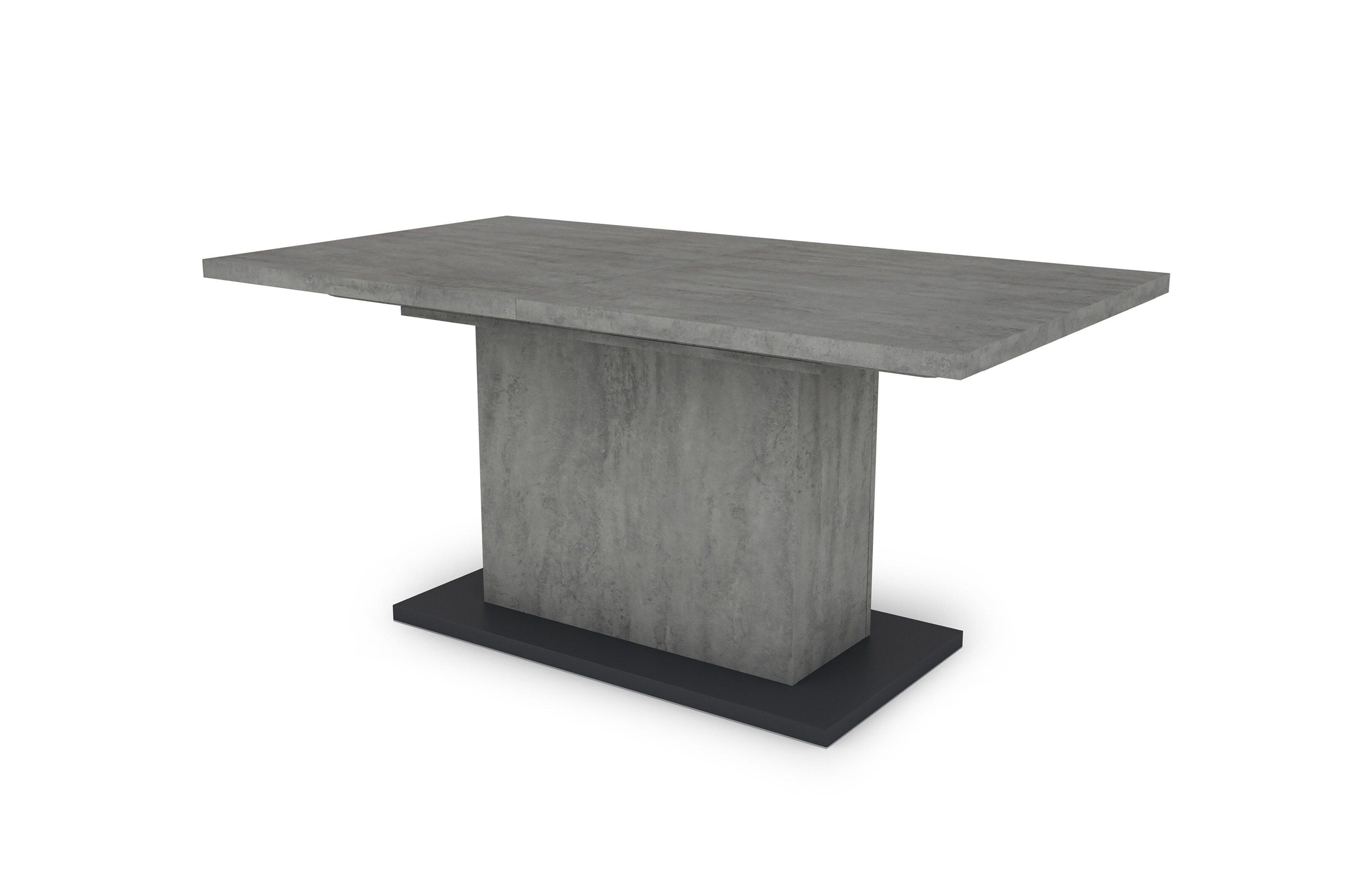 byLIVING Esstisch ATHEN, Breite 160 cm, mit Auszug 200 cm, Beton-Optik/anthrazit