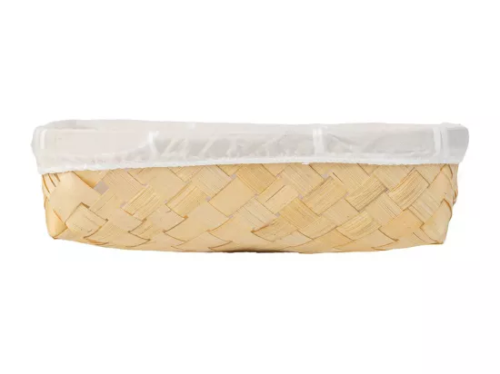 Plateau en bambou doublé marron 29,5x20x7h