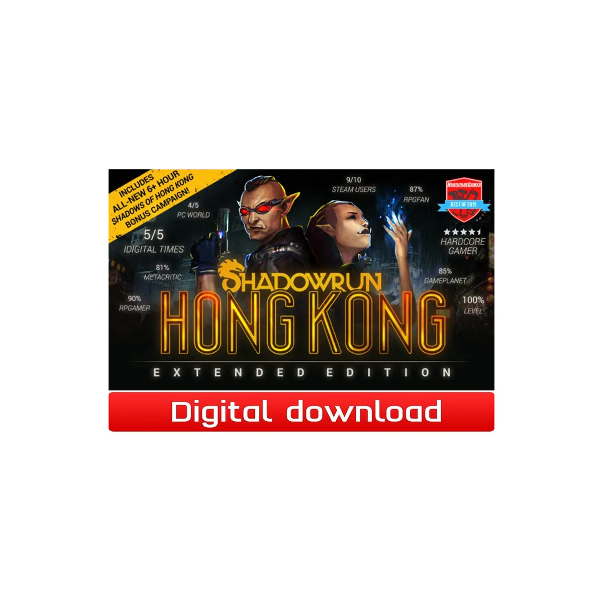 Shadowrun: Hong Kong - Extended Edition Deluxe Upgrade - PC Windows,Ma