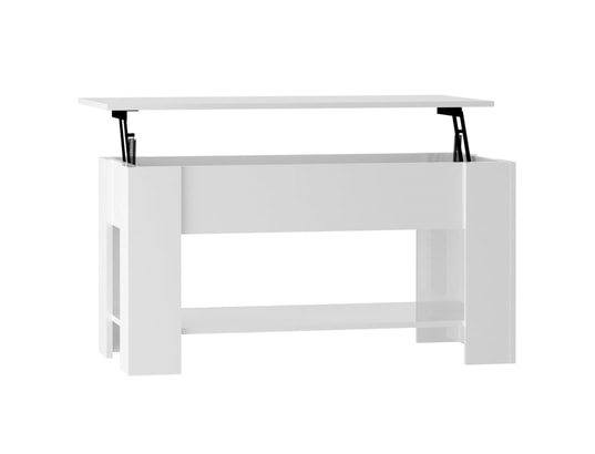 VIDAXL - Table basse blanc brillant 101x49x52 cm bois d'ingénierie