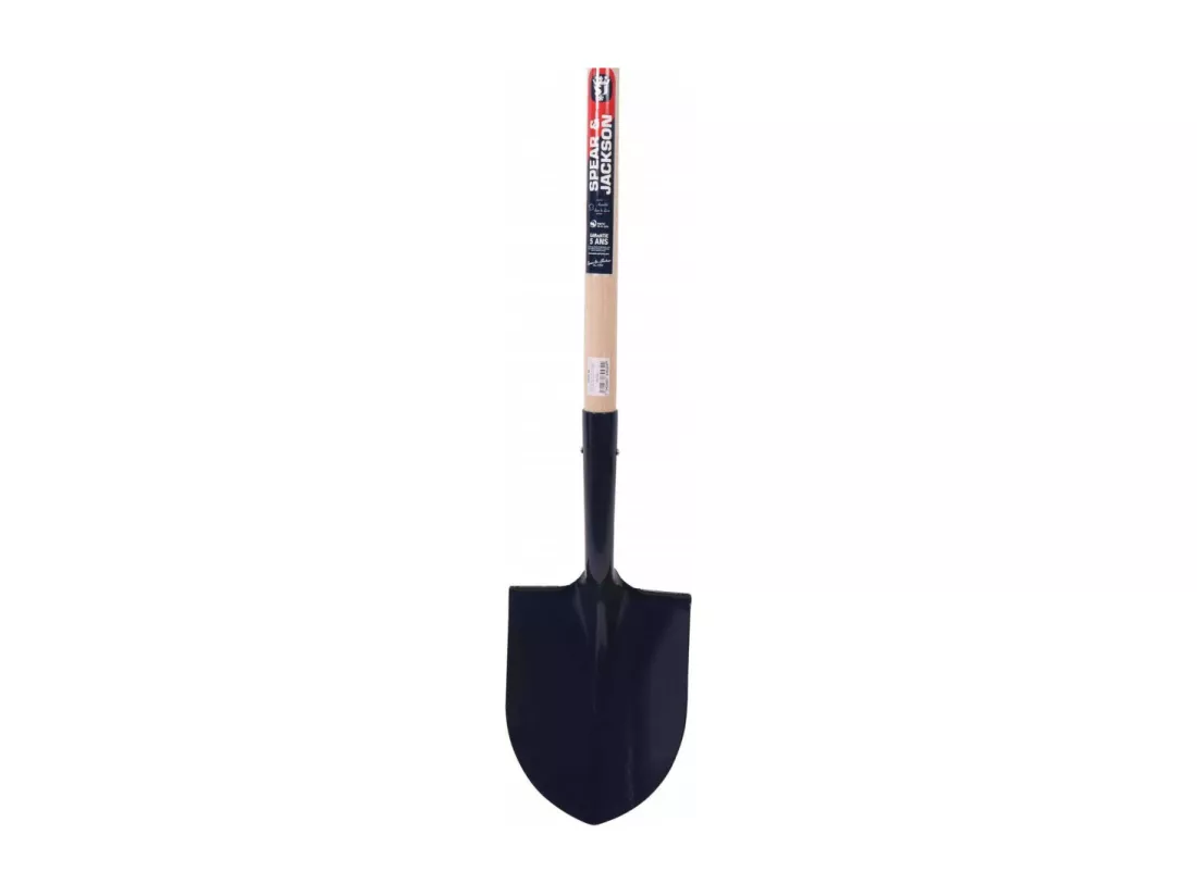 Pelle de bord 21 cm manche en bois et poignée plastique
