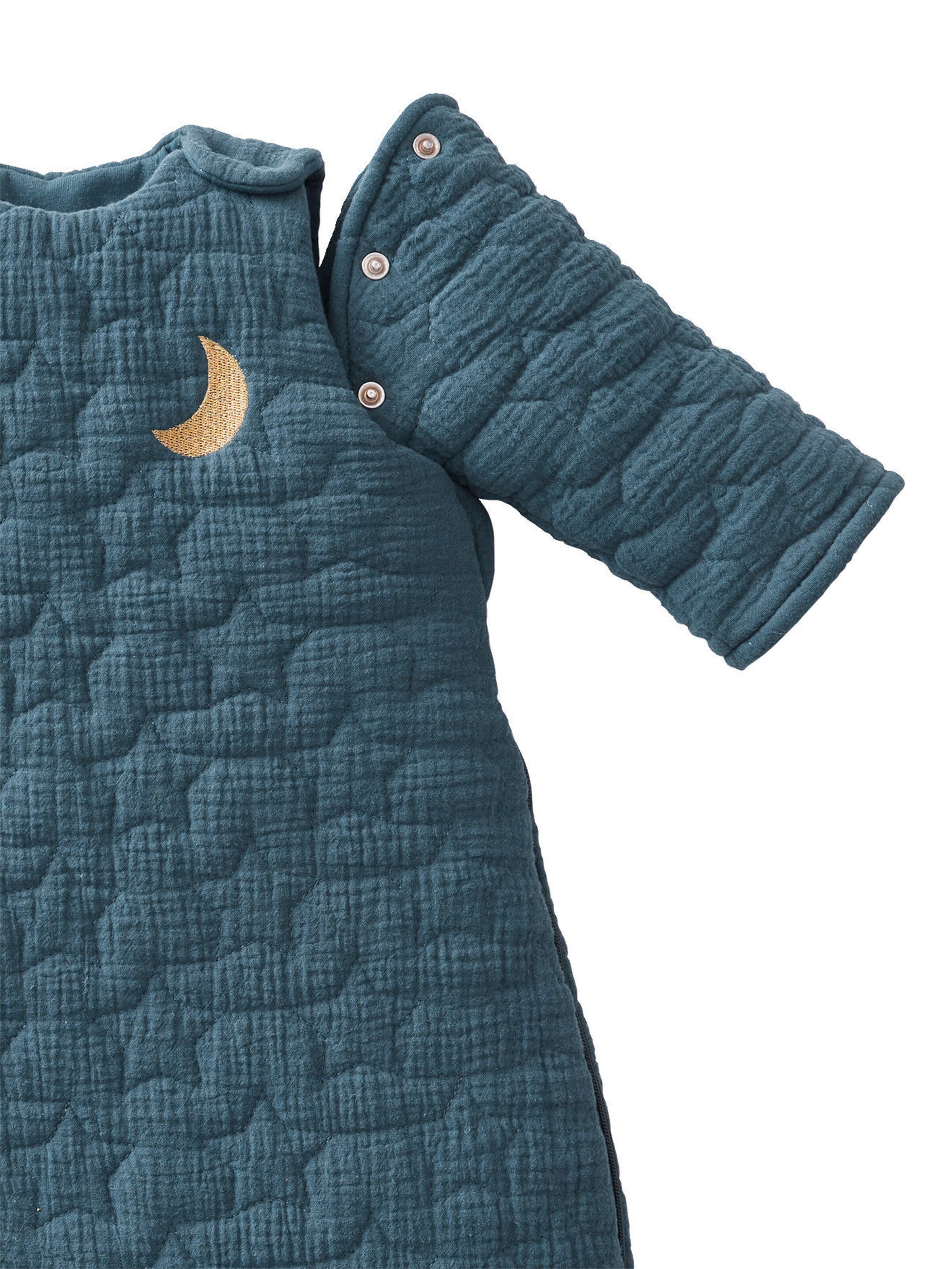 Vertbaudet Bio-Kollektion: Baby Winterschlafsack aus Musselin TRAUMNÄCHTE, Ärmel abnehmbar marine