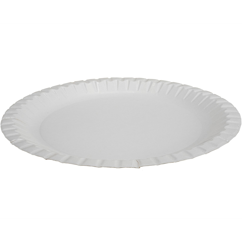 EJS Pappteller, 23 cm, weiss, 100 Stück