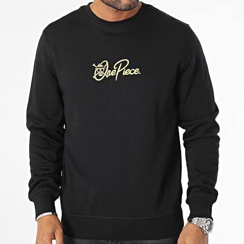 Sweat Crewneck Mugiwara Noir Doré