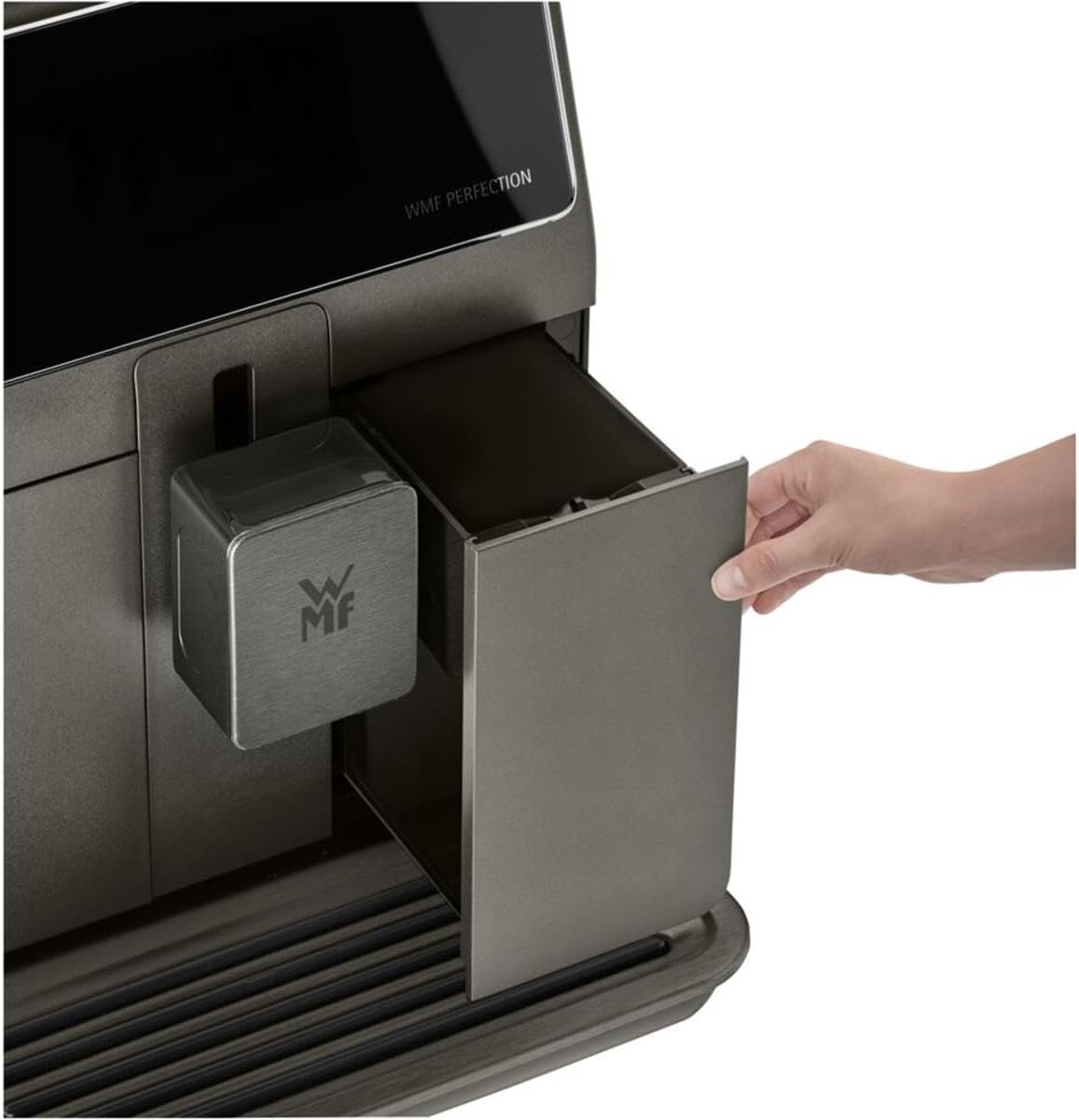 WMF Perfection 780L Kaffeevollautomat mit Milchsystem,18 Getränkespezialitäten, Double Thermoblock, Edelstahl-Mahlwerk, Nutzerprofil, 1l Milchbehälter, TÜV Hygienezertifikat