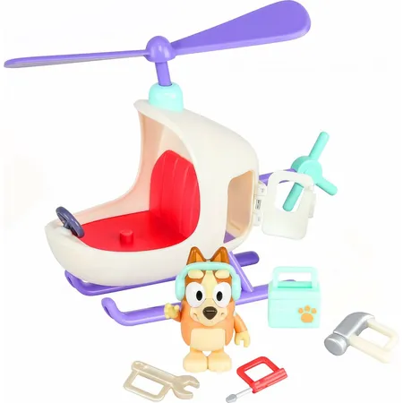 Moose Toys Bluey Helikopter mit Figur Bingo