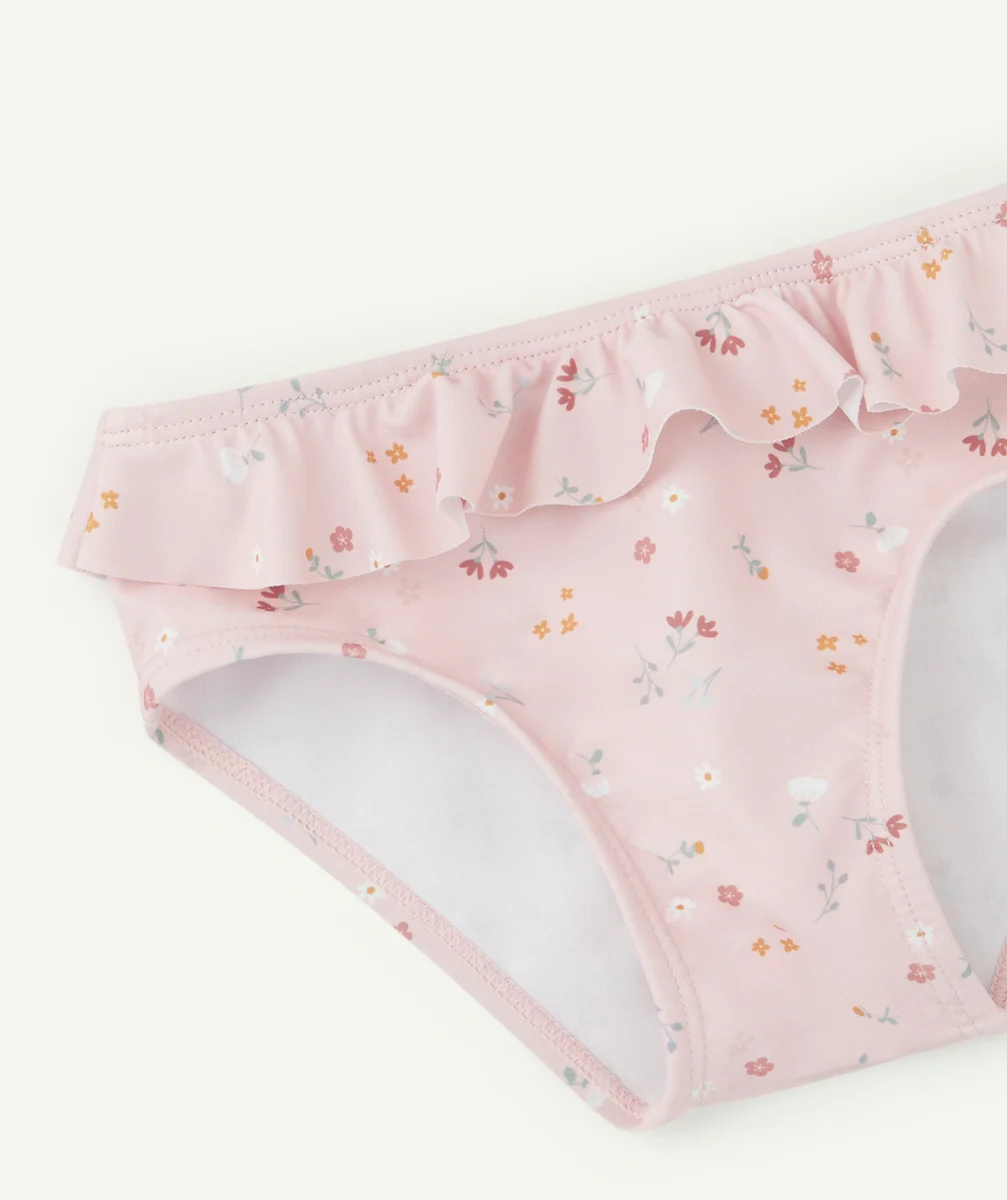 LITTLE DUTCHCULOTTE DE BAIN À VOLANTS ROSE AVEC IMPRIMÉ FLEURI EN POLYESTER RECYCLÉ