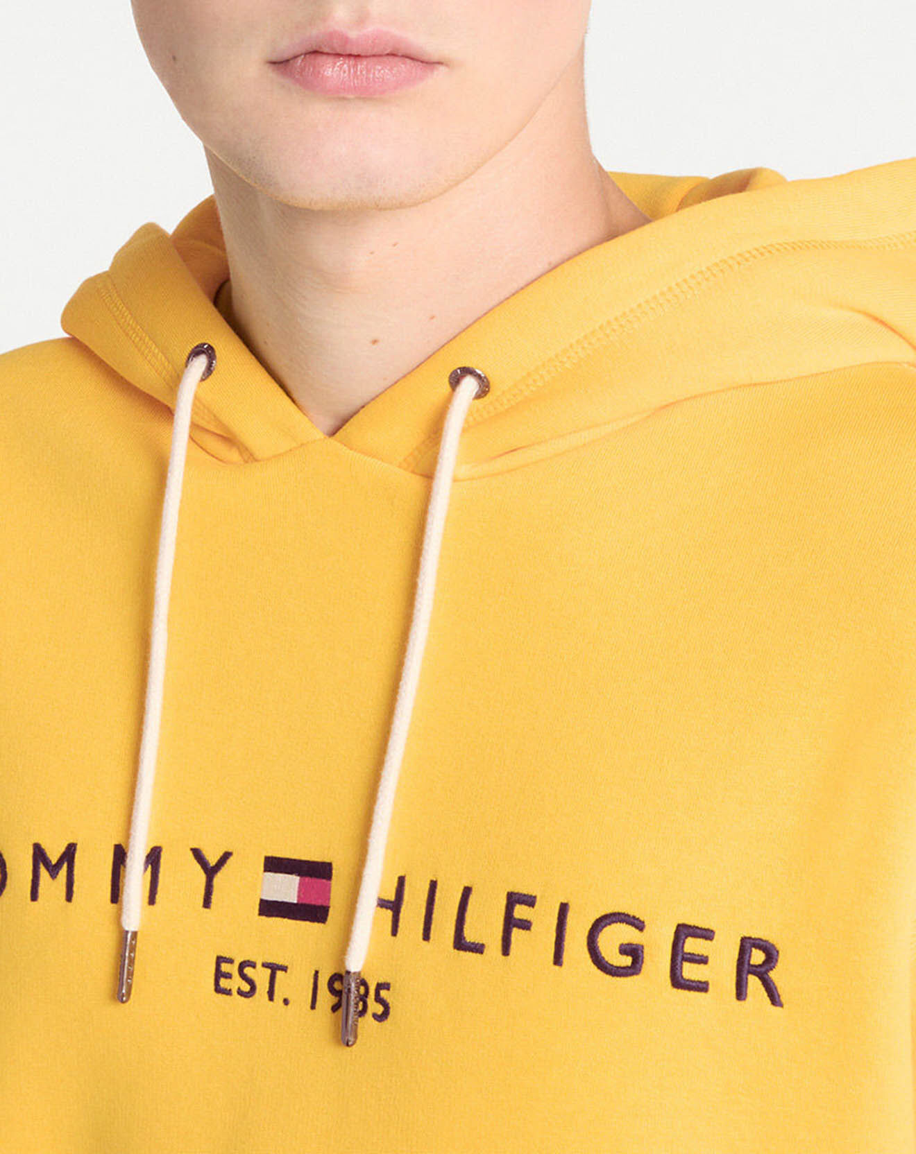 Tommy Hilfiger Sweat à capuche logo jaune soleil