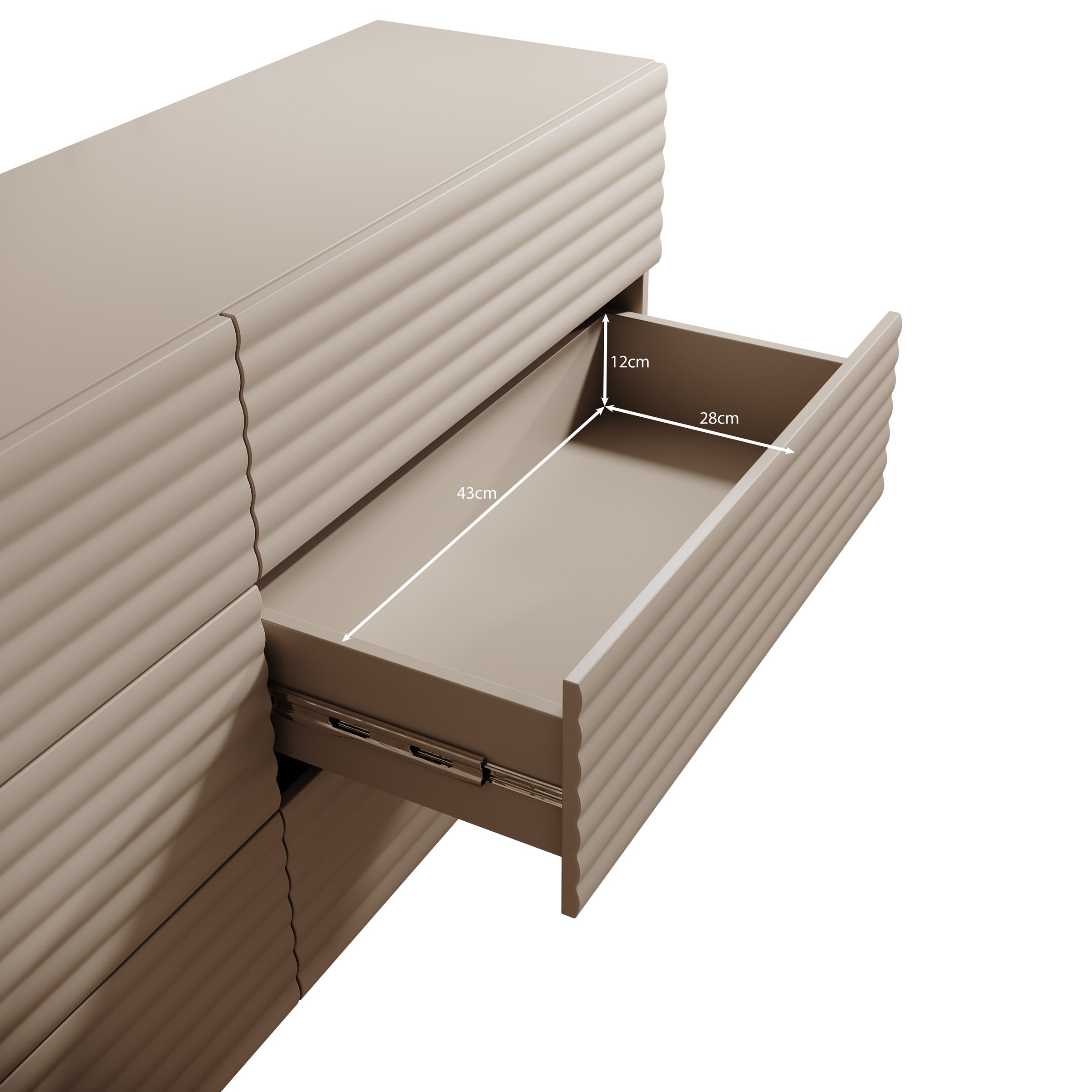 Tactica - Ladekast - Beige - 150x37x81 cm