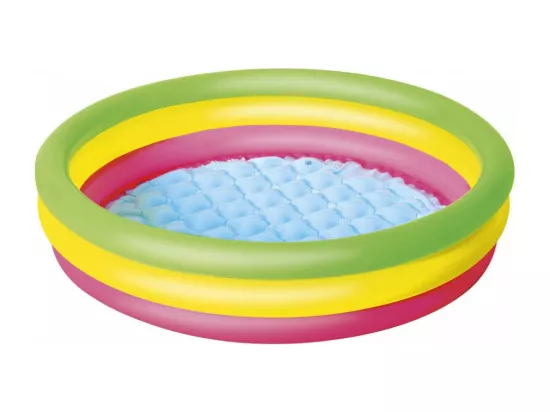 Pataugeoire ronde - 3 boudins - D 102 cm x H 25 cm - Arc-en-ciel