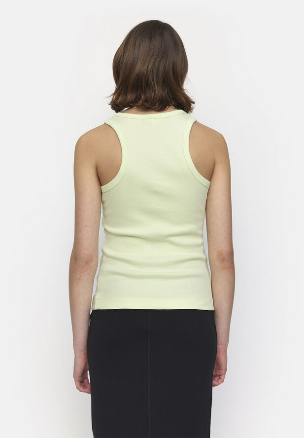 esmé studios ESBlossom Racerback Rib Tank Lime cream