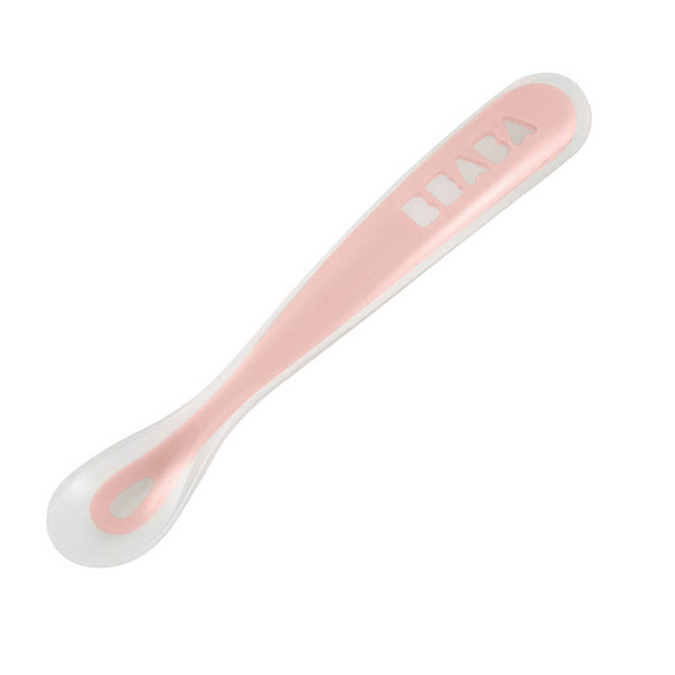 Cuillère silicone 1er âge Rose - BEABA