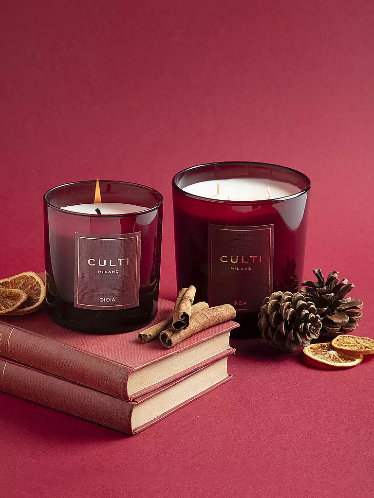 CULTI Weihnachtskerze 270g klein GIOIA Rot dunkelrot
