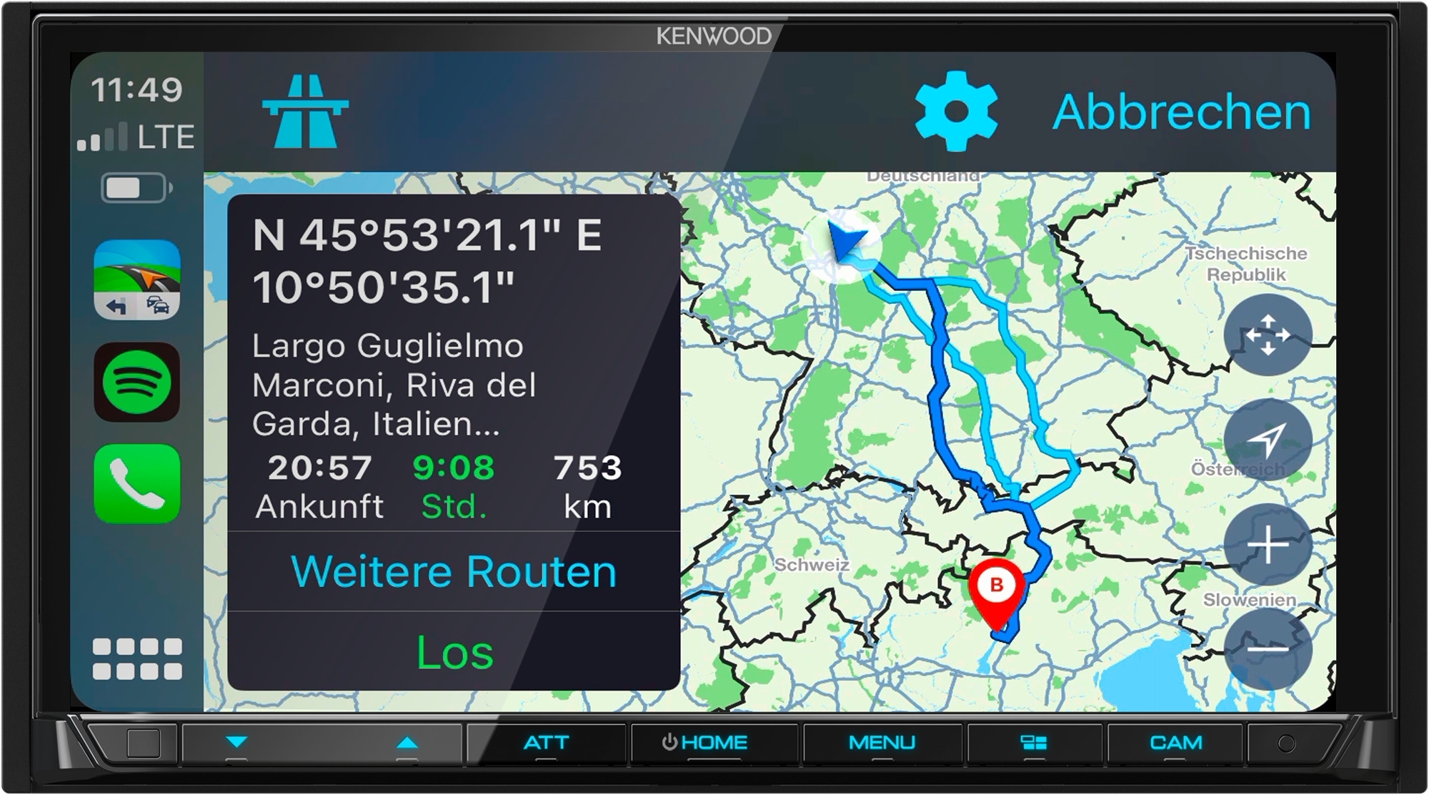 Kenwood Moniceiver DMX8021DABCamper 7 Zoll