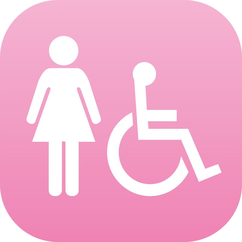 Plaque en Plexiglas PLEXI - Femme + PMR