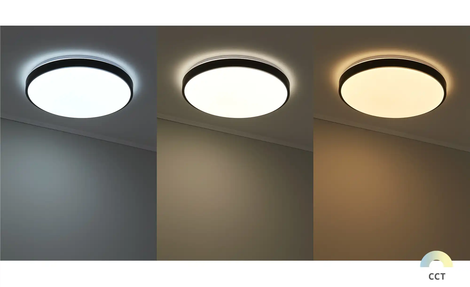KHG LED-Deckenleuchte schwarz/weiß mit Funktion
